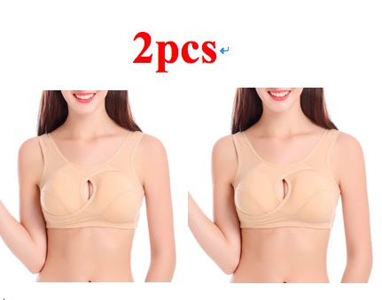 Plus Size Wireless Sleep Bra S-3XL - Cotton No Buckle No Wire Lingerie with Removable Pads Comfort Sleep Top for Women