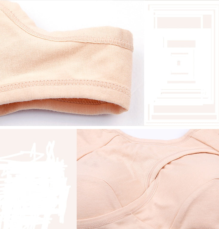 Plus Size Wireless Sleep Bra S-3XL - Cotton No Buckle No Wire Lingerie with Removable Pads Comfort Sleep Top for Women