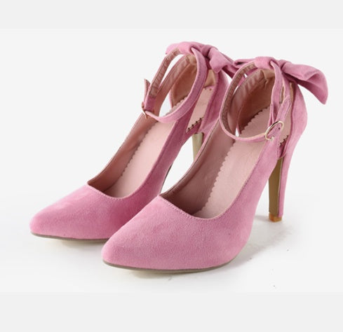 Women's Bow High Heels - Cute Bowknot Stiletto Pumps Sexy Party Heels