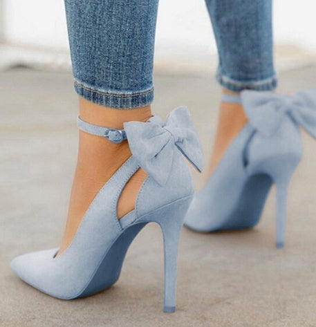 Women's Bow High Heels - Cute Bowknot Stiletto Pumps Sexy Party Heels