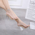 Women's Transparent High Heel Pumps - Clear PVC Pointed Toe Sexy Stiletto Heels