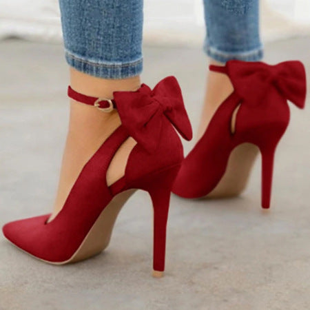 Women's Bow High Heels - Cute Bowknot Stiletto Pumps Sexy Party Heels
