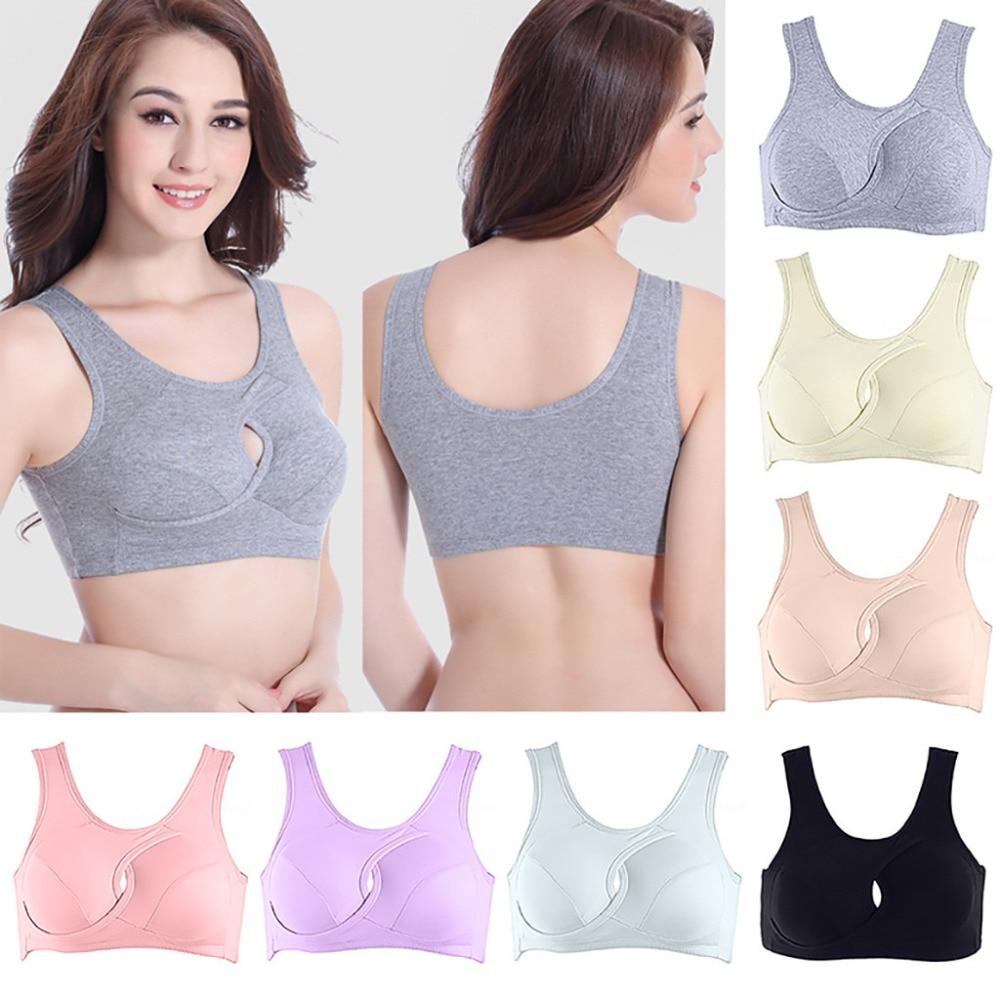 Plus Size Wireless Sleep Bra S-3XL - Cotton No Buckle No Wire Lingerie with Removable Pads Comfort Sleep Top for Women