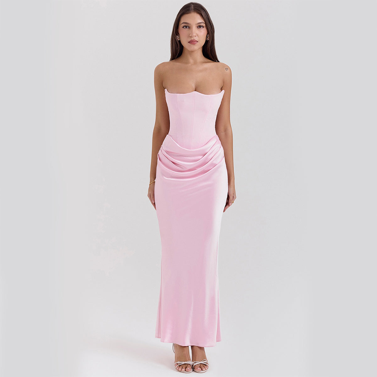 Sexy Bandeau Backless Maxi Dress – Elegant Evening Party Dress