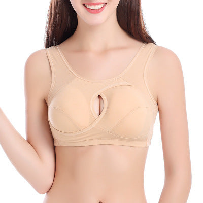 Plus Size Wireless Sleep Bra S-3XL - Cotton No Buckle No Wire Lingerie with Removable Pads Comfort Sleep Top for Women