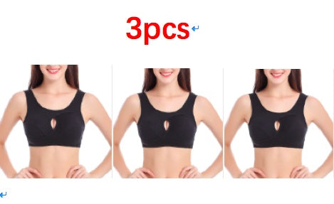 Plus Size Wireless Sleep Bra S-3XL - Cotton No Buckle No Wire Lingerie with Removable Pads Comfort Sleep Top for Women