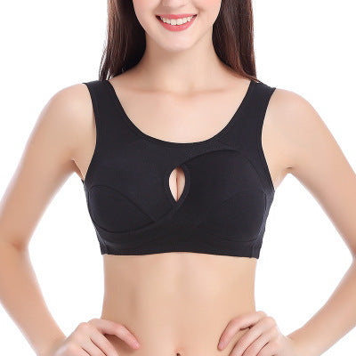 Plus Size Wireless Sleep Bra S-3XL - Cotton No Buckle No Wire Lingerie with Removable Pads Comfort Sleep Top for Women