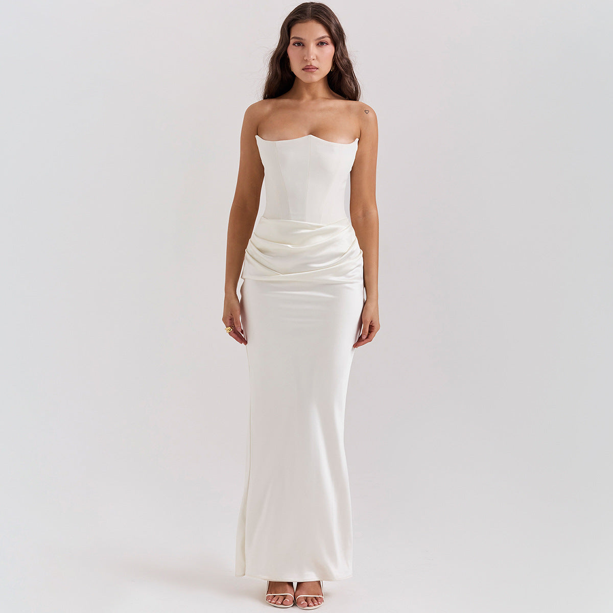 Sexy Bandeau Backless Maxi Dress – Elegant Evening Party Dress