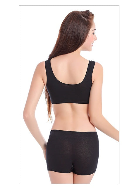 Plus Size Wireless Sleep Bra S-3XL - Cotton No Buckle No Wire Lingerie with Removable Pads Comfort Sleep Top for Women