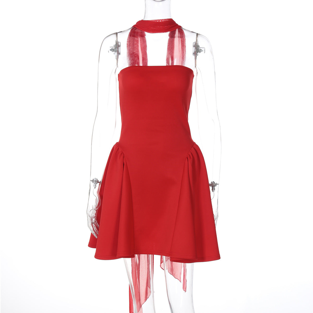 Sexy Strapless Mini Dress with Back Zipper – Women’s Party Club Dress