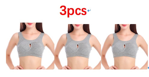 Plus Size Wireless Sleep Bra S-3XL - Cotton No Buckle No Wire Lingerie with Removable Pads Comfort Sleep Top for Women