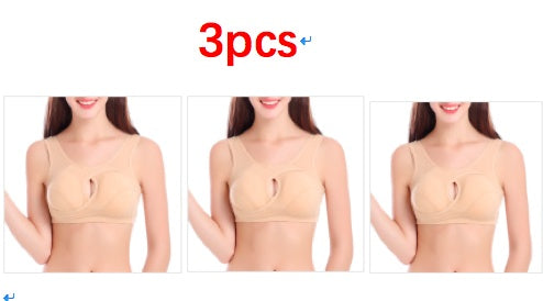 Plus Size Wireless Sleep Bra S-3XL - Cotton No Buckle No Wire Lingerie with Removable Pads Comfort Sleep Top for Women