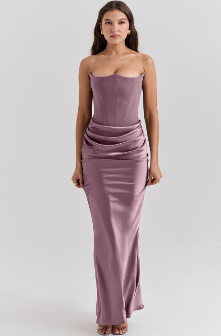 Sexy Bandeau Backless Maxi Dress – Elegant Evening Party Dress