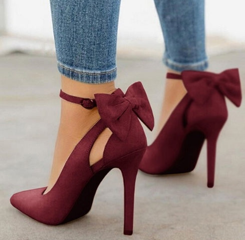 Women's Bow High Heels - Cute Bowknot Stiletto Pumps Sexy Party Heels