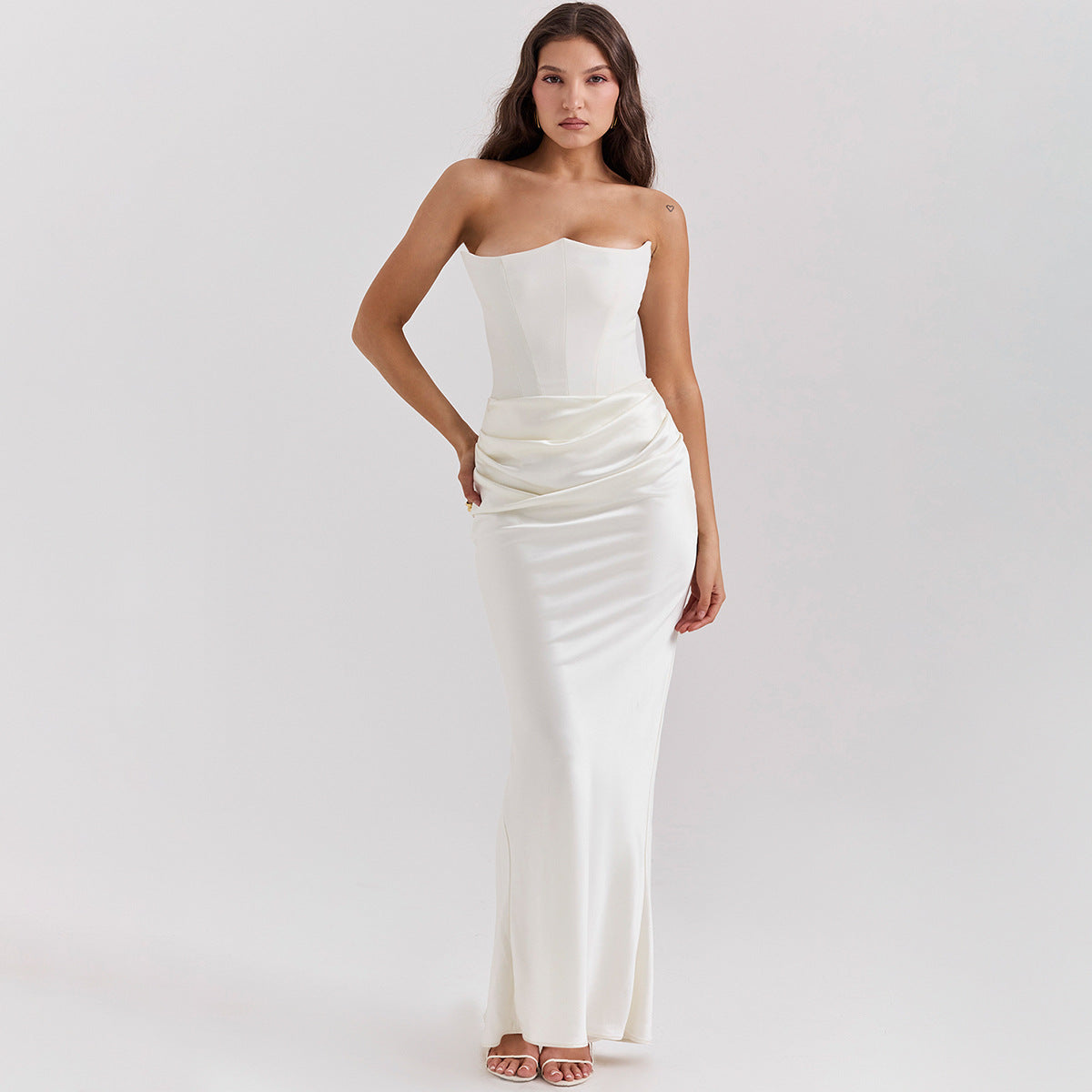 Sexy Bandeau Backless Maxi Dress – Elegant Evening Party Dress
