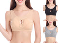 Plus Size Wireless Sleep Bra S-3XL - Cotton No Buckle No Wire Lingerie with Removable Pads Comfort Sleep Top for Women