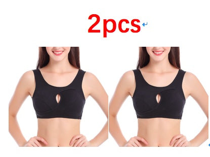 Plus Size Wireless Sleep Bra S-3XL - Cotton No Buckle No Wire Lingerie with Removable Pads Comfort Sleep Top for Women