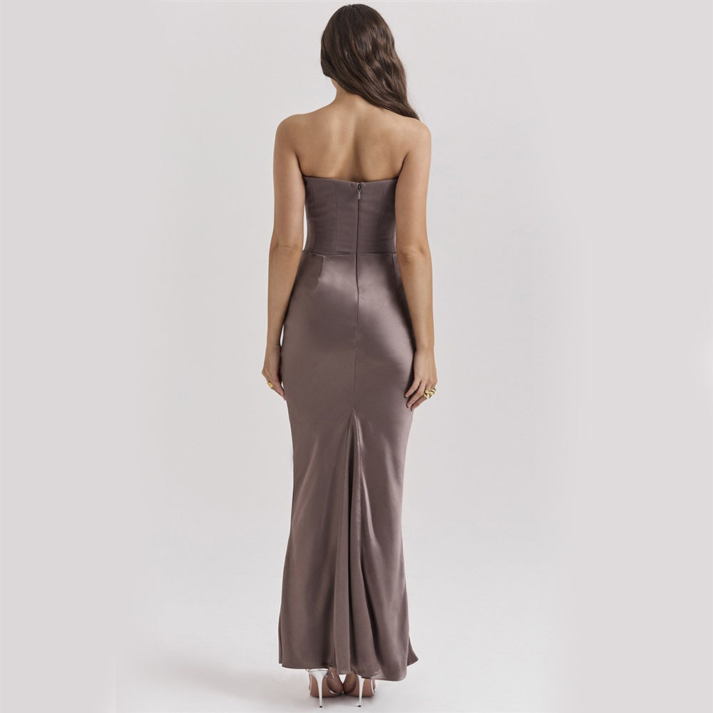 Sexy Bandeau Backless Maxi Dress – Elegant Evening Party Dress